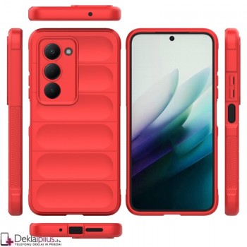 Magic Shield guminis dėklas su kameros apsauga - raudonas (Xiaomi Redmi 15 4G)